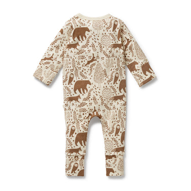 Wilson & Frenchy - Winter Forest Organic Zipsuit with Feet